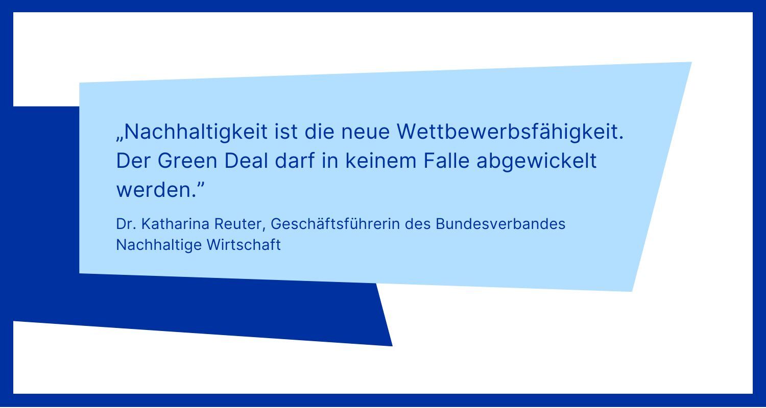 Climate Crunch Time: Zitat von Katharina Reuter: Nachhaltigkeit ist die neue Wettbewerbsfähigkeit